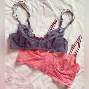 No Boundaries Bundle of 2 Lace Bras - 34B